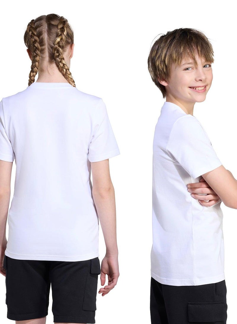 اديداس تيشيرت رياضي أبيض برسومات للأطفال بأكمام قصيرة - Image 5